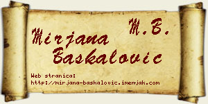 Mirjana Baškalović vizit kartica